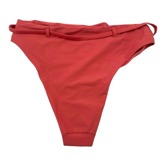 Andie Swim The Riviera High Waisted Bottom Eco Nylon in Punch Terracota sz S - Picture 7 of 12